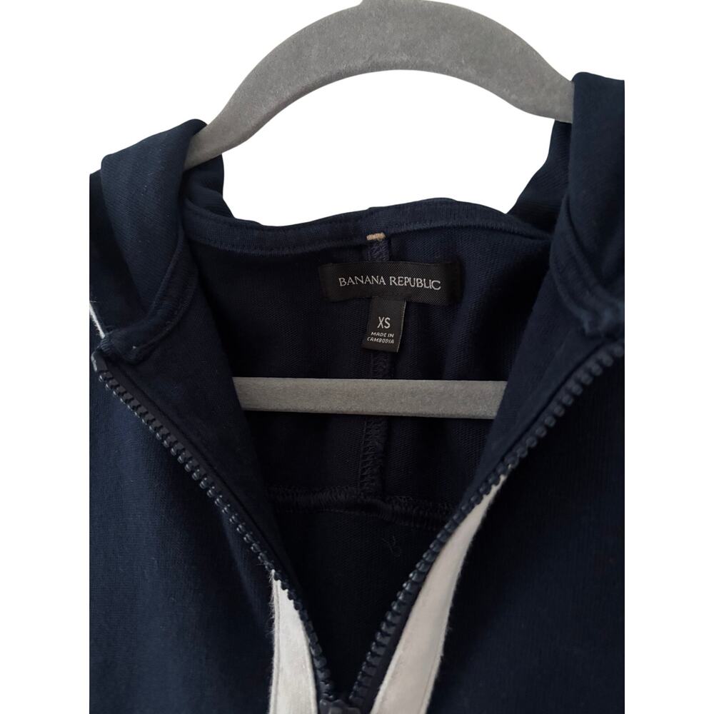 Banana Republic Navy Blue Zip Hoodie XS - Picture 3 of 8